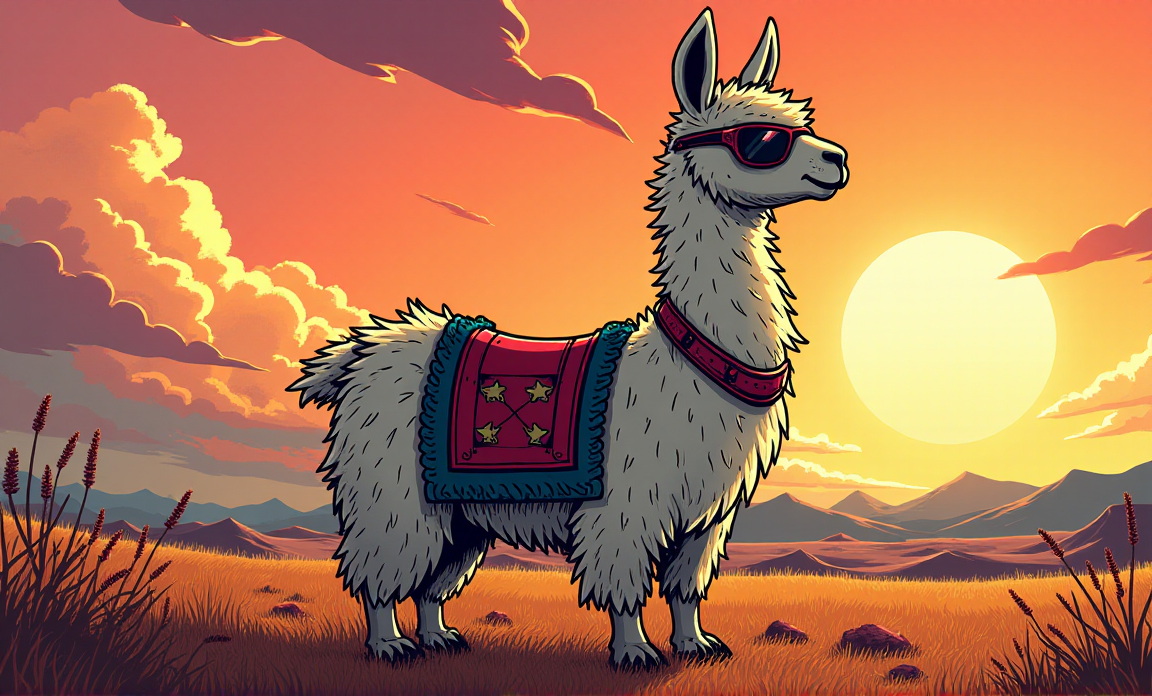 Llama cartoon image