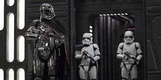 Phasma and stormtroopers in Star Wars: The Last Jedi