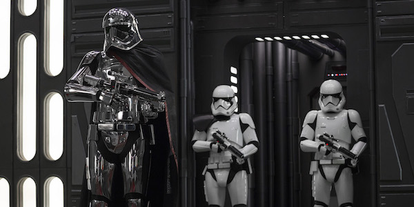 Phasma and stormtroopers in Star Wars: The Last Jedi