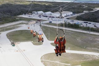 emergency egress system zip line