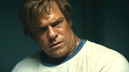 Alan Ritchson as John Miller is shown in the dialogue-free Motor City.