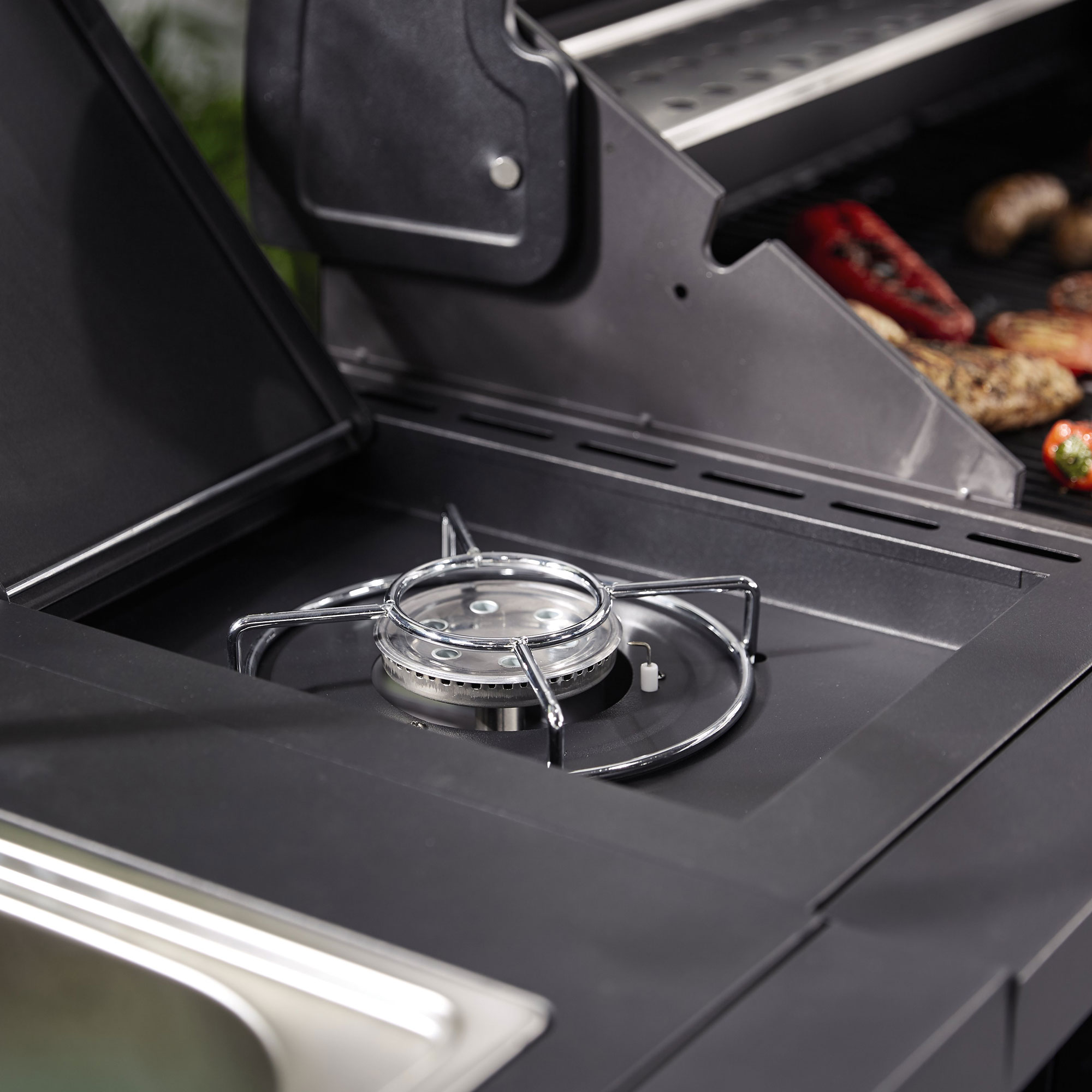 Aldi outdoor bbq kitchen with sink and hob