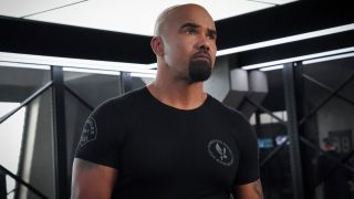 Shemar Moore in a SWAT t-shirt on SWAT.