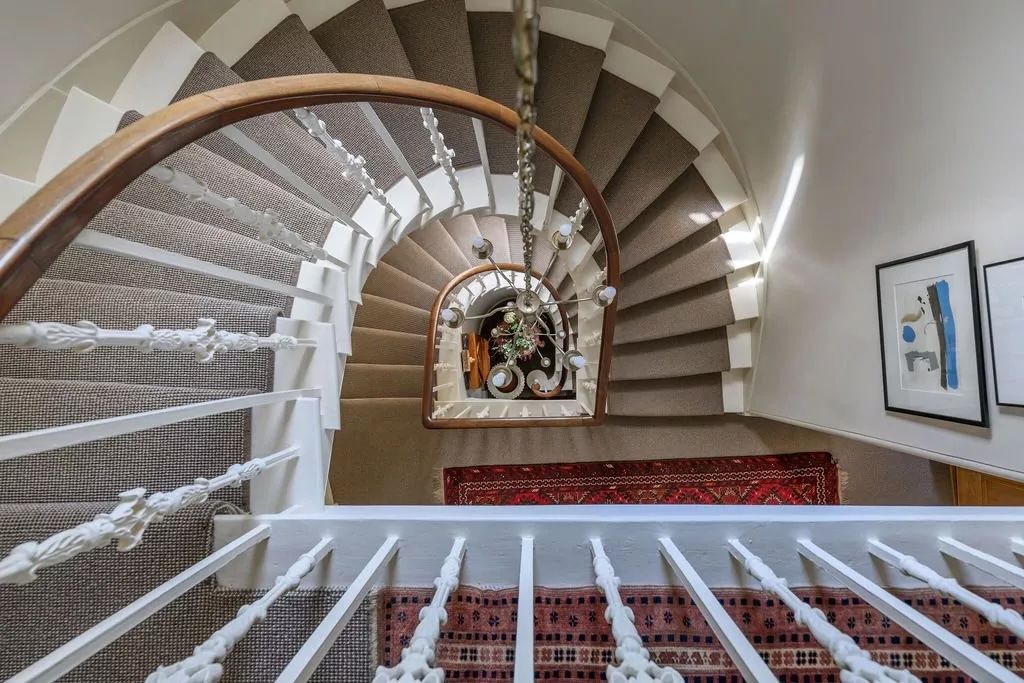 Top down view of a mesmeric spiral staircase
