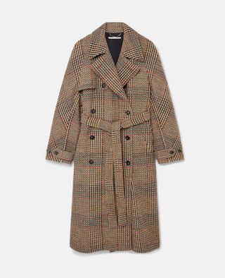 Tweed Belted Long Coat