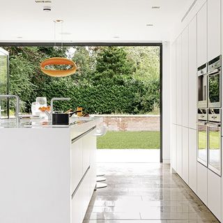 kitchen with open wall