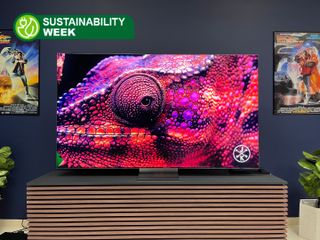 Samsung QN900D TV showing image of reptile