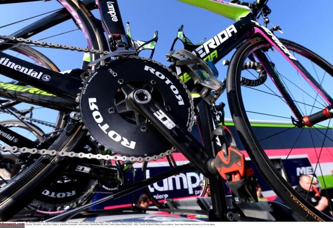 Lampre's Merida bike on display