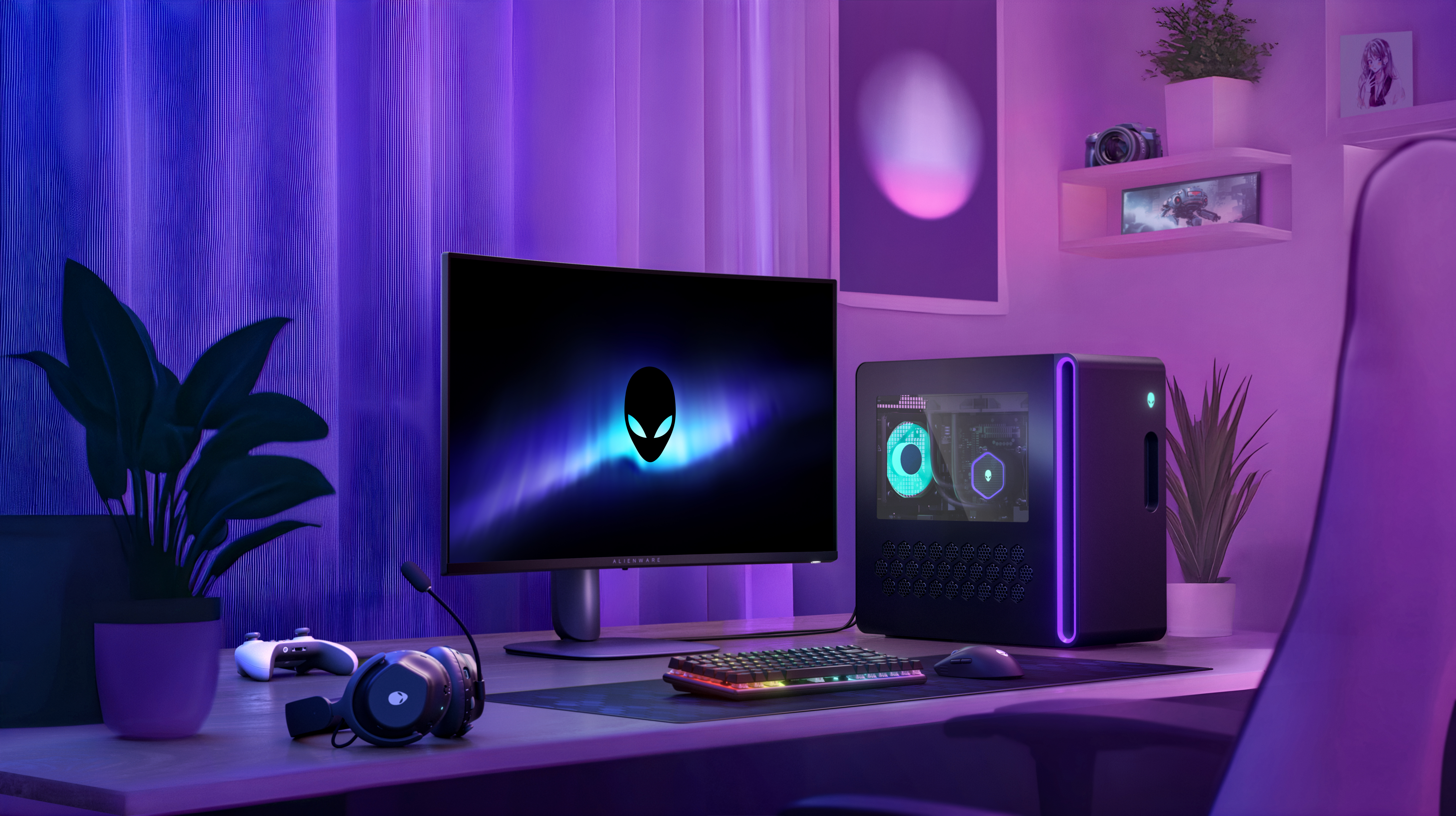 Image of an Alienware gaming monitor.