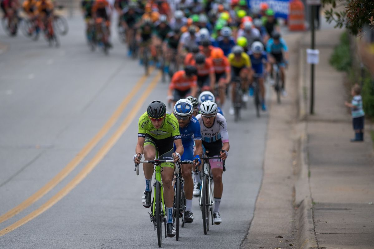Several early breakaway attempts were made before the rain fell.