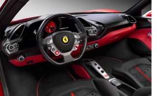 Ferrari 488's internal dashboard