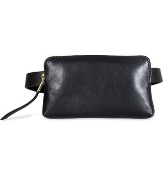 Zip Leather Belt Bag