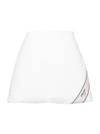 Padded Cotton Miniskirt