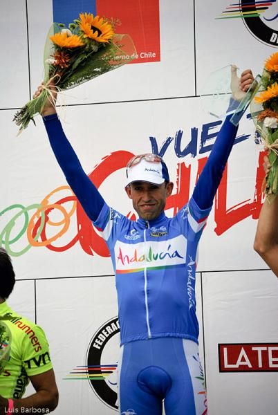Stage winner Adri&aacute;n Palomares (Andalucia) on the podium.