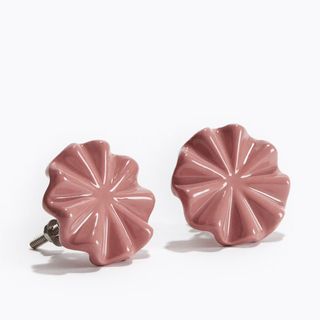 pink stoneware cabinet knobs