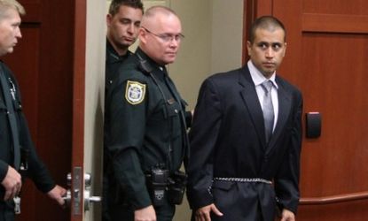 George Zimmerman at his bond hearing Friday: The judge granted Trayvon Martin's killer a $150,000 bail, and he may be released in a matter of days.