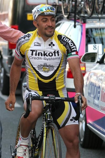 Former Italian champion Salvatore Commesso (Tinkoff Credit Systems) at the start in Charleroi.