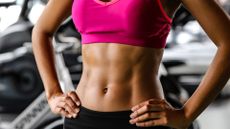 woman with strong abs
