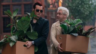 David Tennant and Michael Sheen as Crowley and Aziraphale in Good Omens Season 2