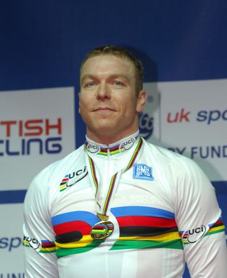 Chris Hoy sprint podium 2008