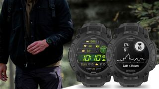 Garmin instinct 3 Tactical Edition press image of two watches