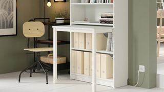 IKEA Billy bookcase with retractable desk