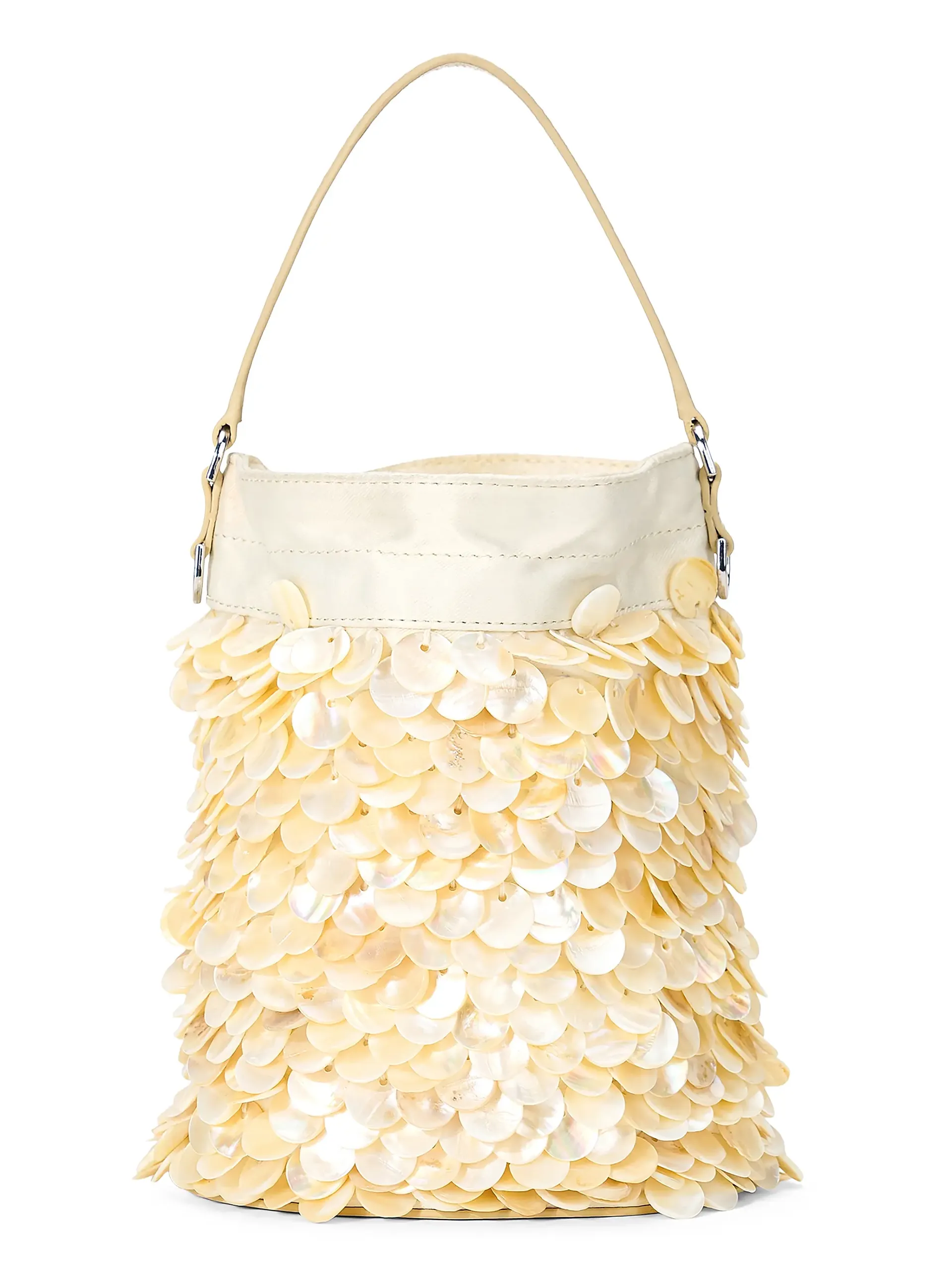 Lila Mini Mother-Of-Pearl Bucket Bag