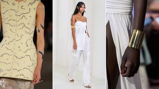 arm cuff spring 2023 jewelry trend at Tory Burch, Jonathan Simkhai, Michael Kors Collection