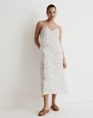 Madewell X Reistor Floral Slip Maxi Dress