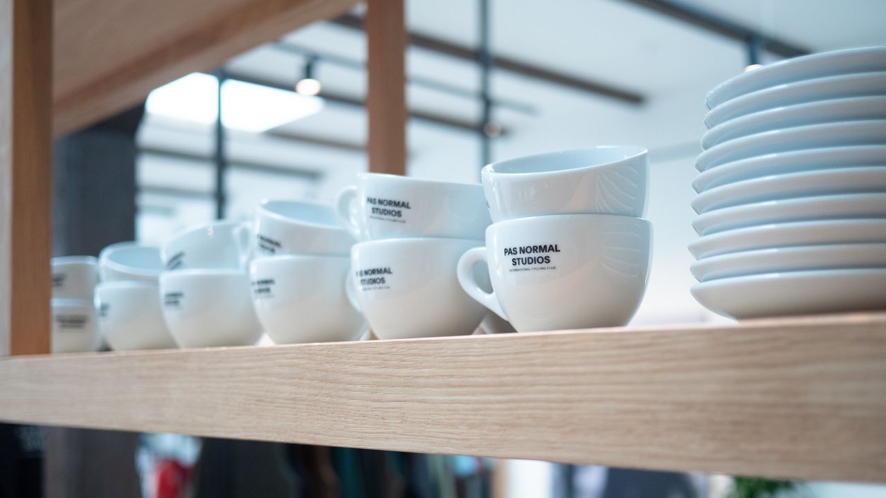 PAS Normal Studios San Francisco detail of coffee cups