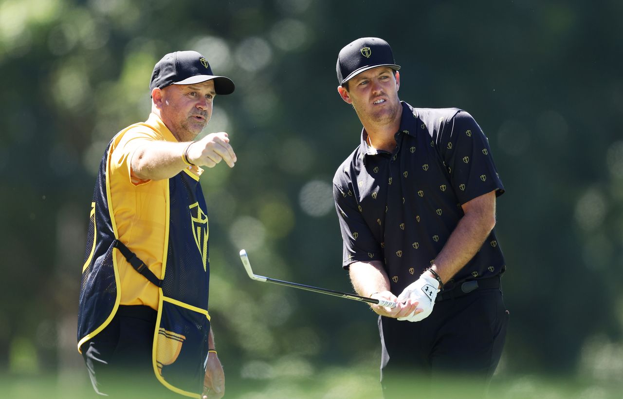 Mito Pereira and caddie Scott McGuinness