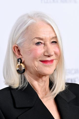 Helen Mirren is pictured with a bob at the 37th Annual American Cinematheque Awards Honoring Helen Mirren held at The Beverly Hilton on February 15, 2024 in Beverly Hills, California.