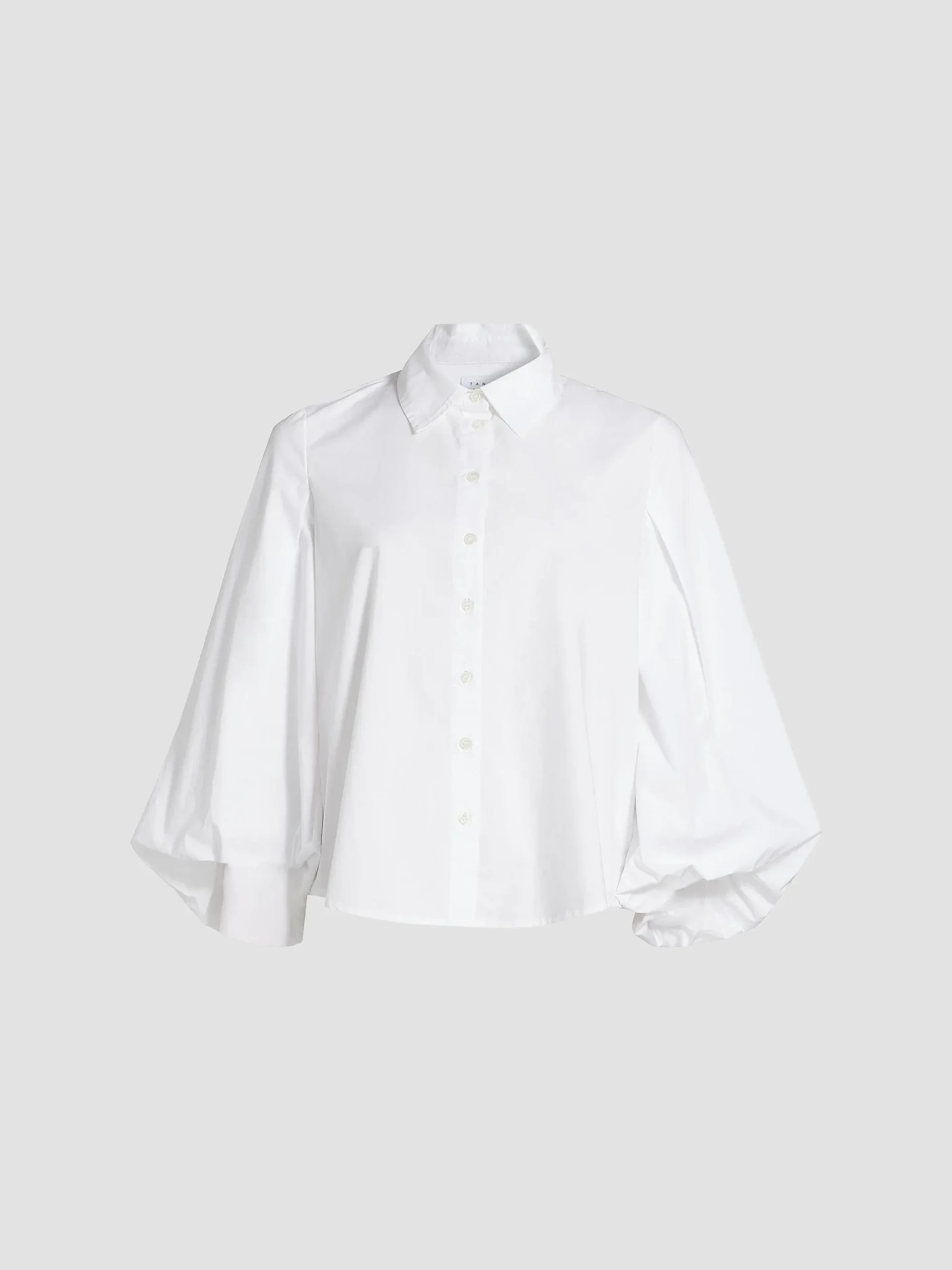 Marina Blouson Button-Up Poplin Top