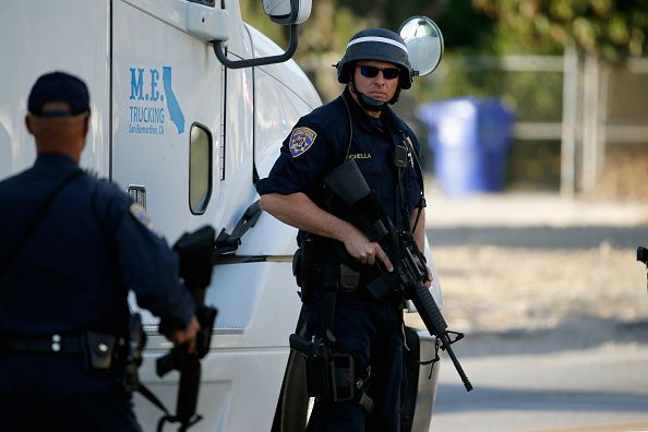 A police officer in San Bernardino.