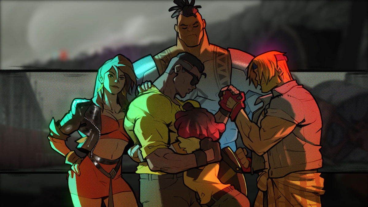 streets of rage 4 character group hug