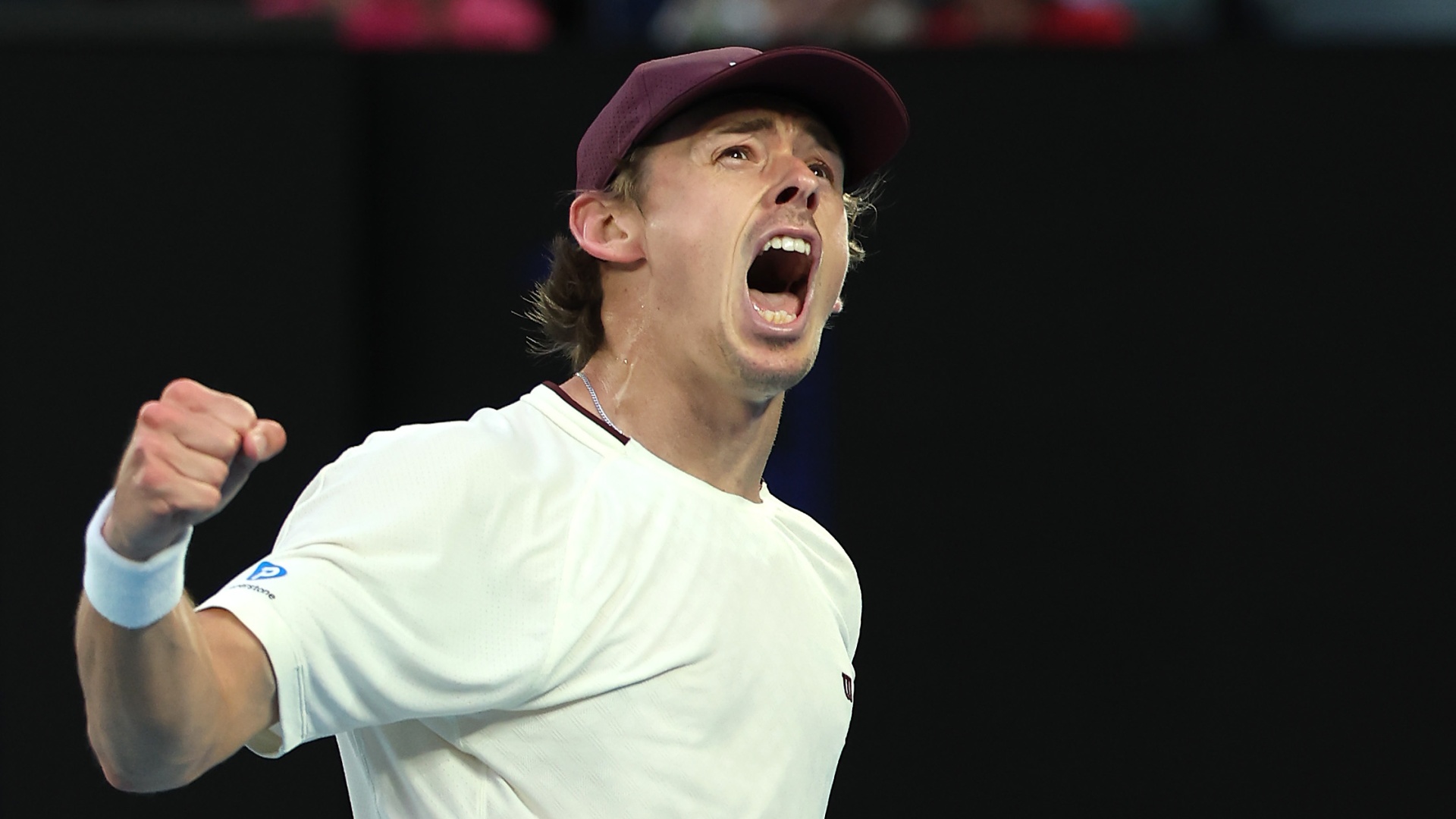Alex de Minaur of Australia celebrating a point at the 2026 Australian Open
