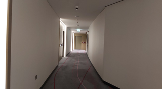 The hallway on the fourth floor