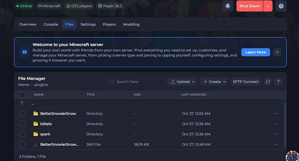 Testing out Shockbyte on a computer for this review, looking at server options