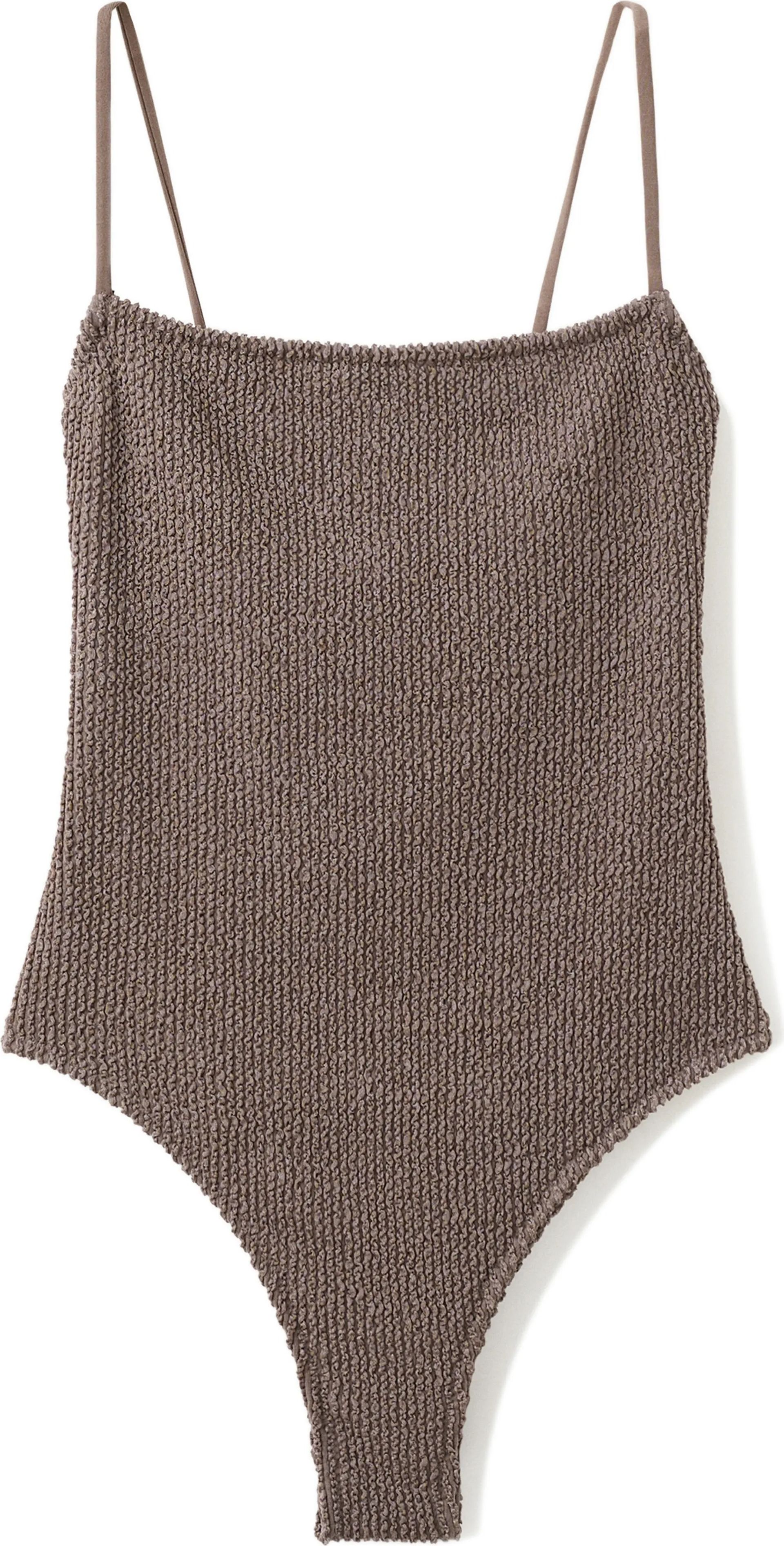 MANGO, Textured One-Piece Swimsuit