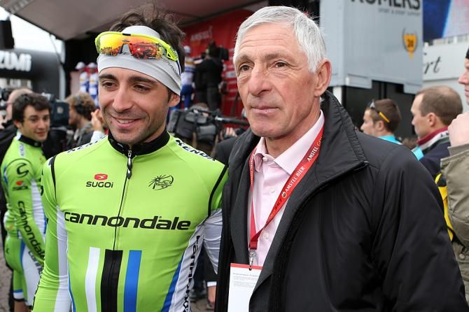 Moreno and Francisco Moser at the start of the Amtel Gold Race