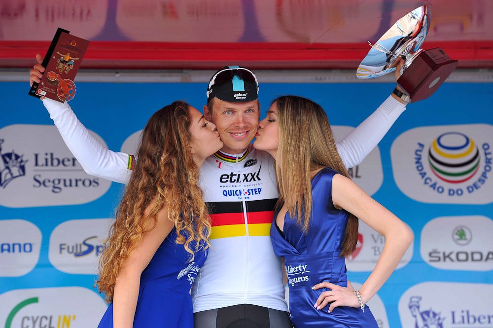 Tony Martin (Etixx-QuickStep) on the podium