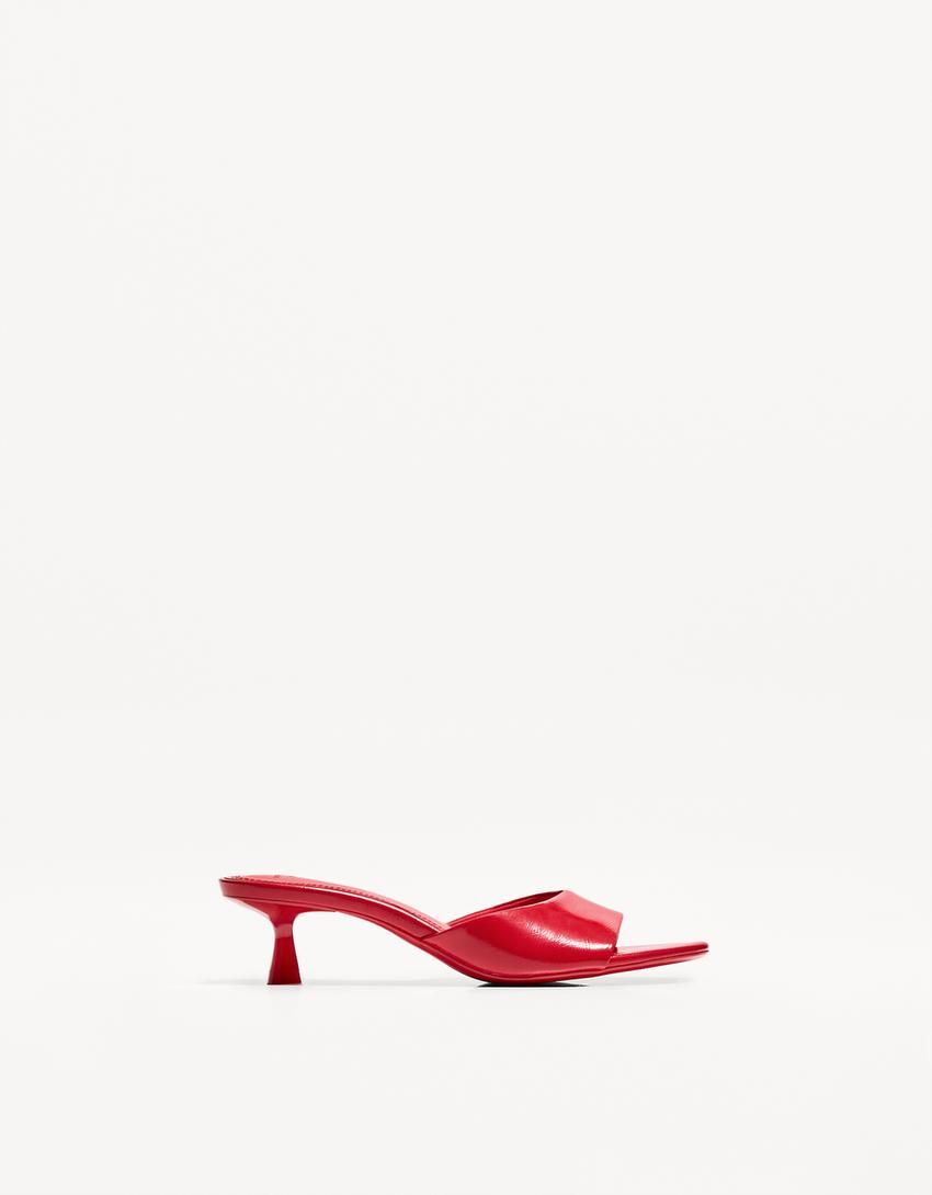 Kitten Heel Mule Sandals