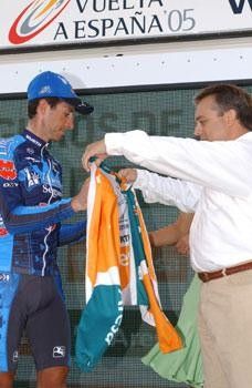 Roberto Heras (Liberty Seguros) awarded the combination jersey