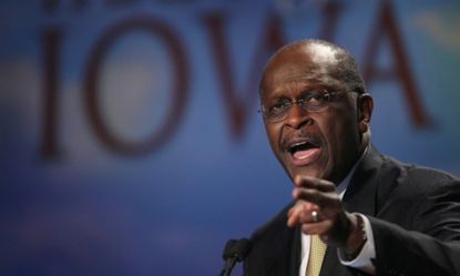 Republican presidential hopeful Herman Cain, getting a boost from disillusioned Rick Perry voters, has moved to the top of several polls.