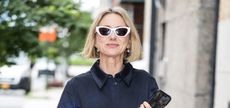 Naomi Watts wearing white sunglasses