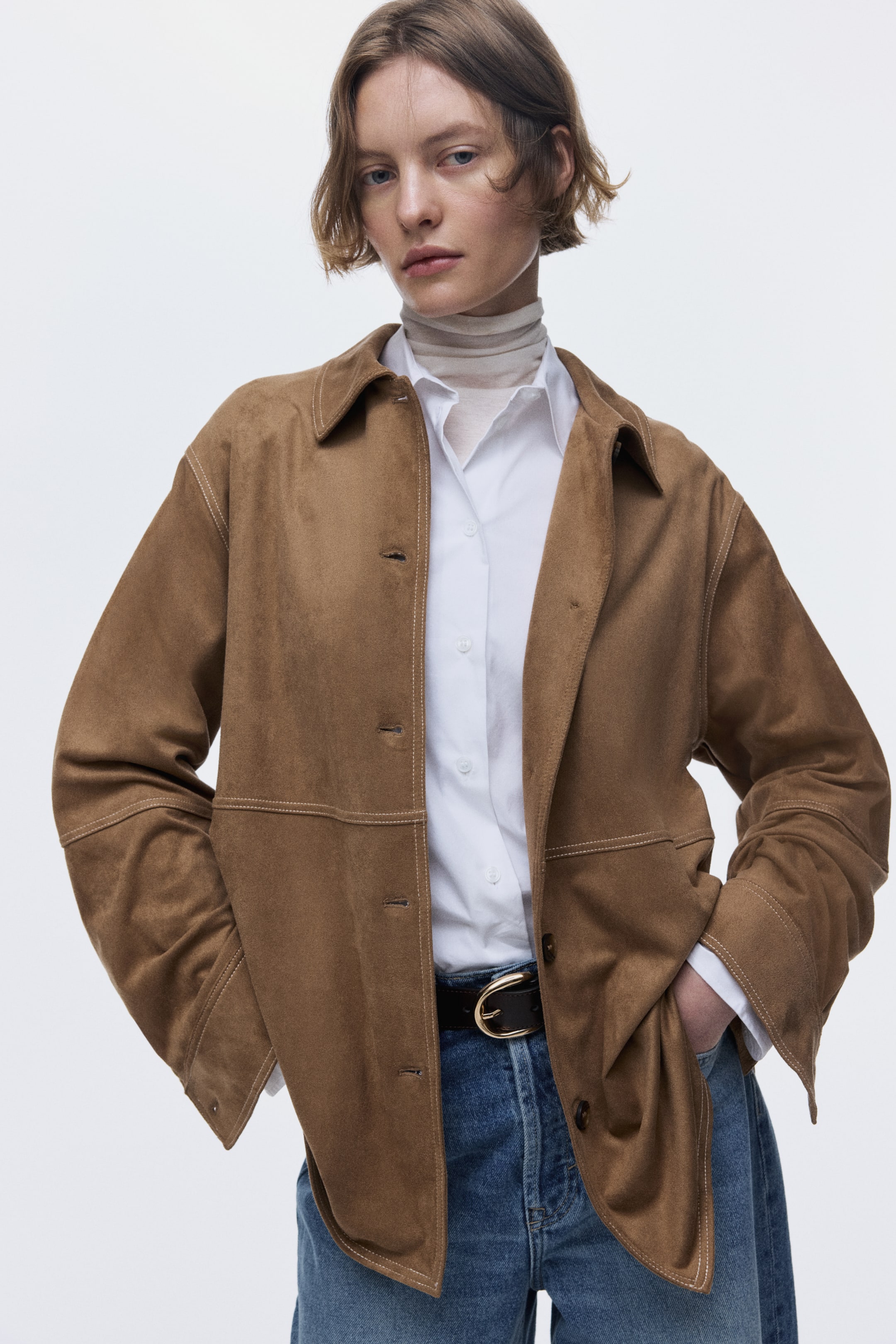 Loose-Fit Shirt - Brown