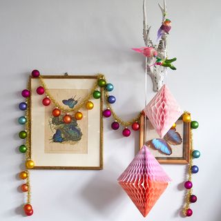 colorful christmas wall decorations