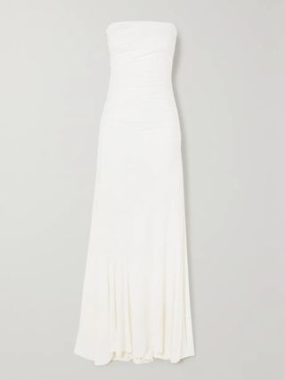 white bandeau dress