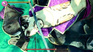 Majima counters an enemy attack by catching a sword in his teeth in Like a Dragon: Pirate Yakuza in Hawaii