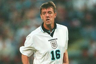 Matt Le Tissier in action for England against Moldova in September 1996.